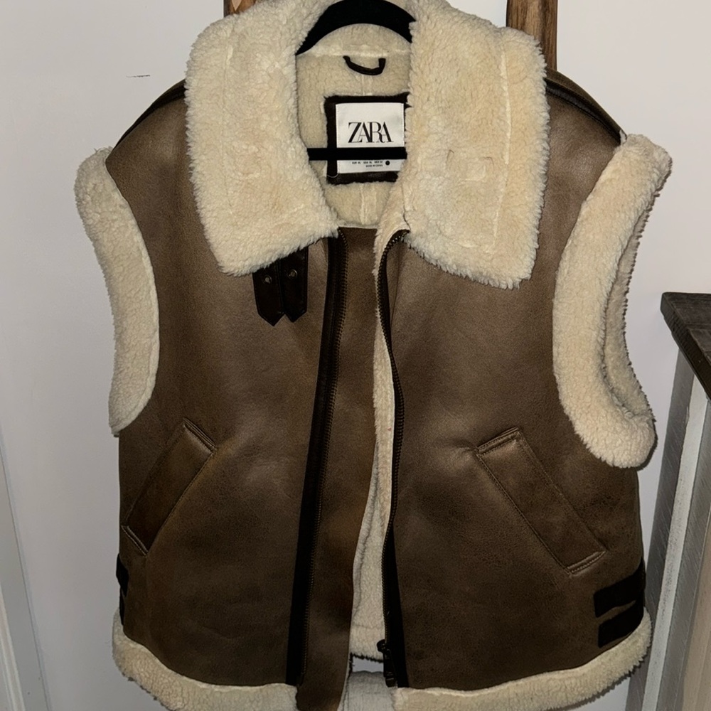 Zara combination fleece vest